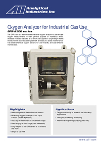 Thumbnail of document Data Sheet - GPR-2500 Oxygen Analyzer